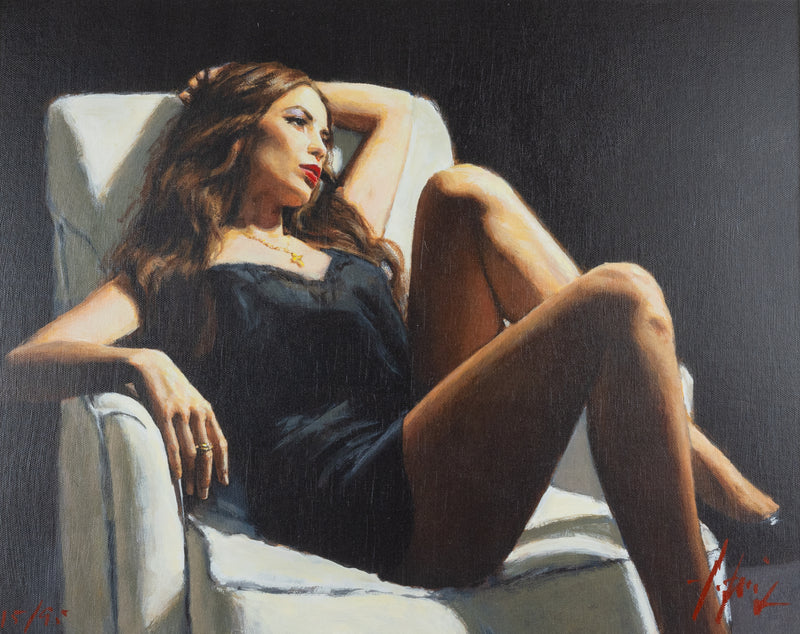 FABIAN PEREZ, 'AT THE FOUR SEASONS I', LIMITED EDITION CANVAS PRINT 15/95 & COA
