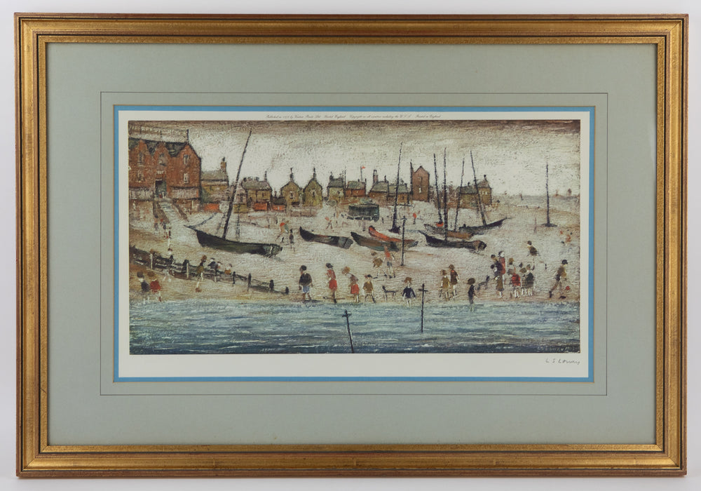 L.S. LAURENCE STEPHEN LOWRY, 'THE BEACH, DEAL', SIGNED LIMITED EDITION PRINT, 776/850