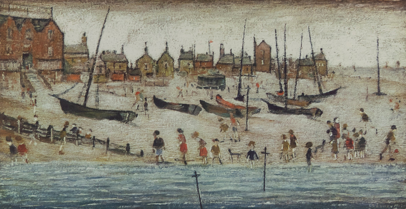 L.S. LAURENCE STEPHEN LOWRY, 'THE BEACH, DEAL', SIGNED LIMITED EDITION PRINT, 776/850