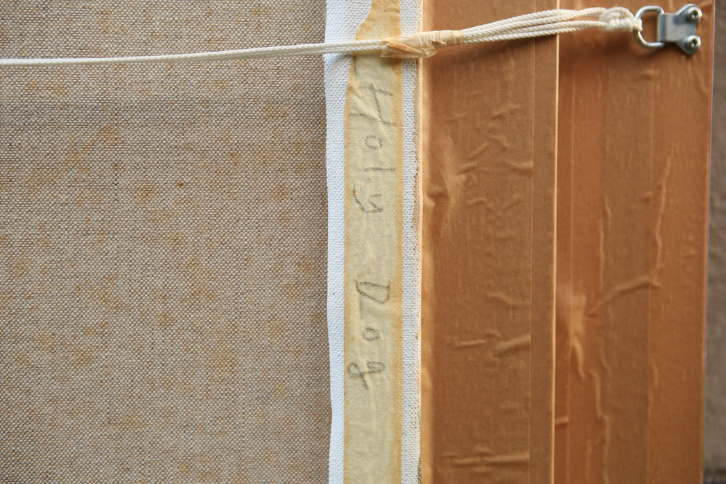 GOVINDER NAZRAN, 'HOLY DOG', RED, LARGE ORIGINAL OIL PAINTING, SIGNED