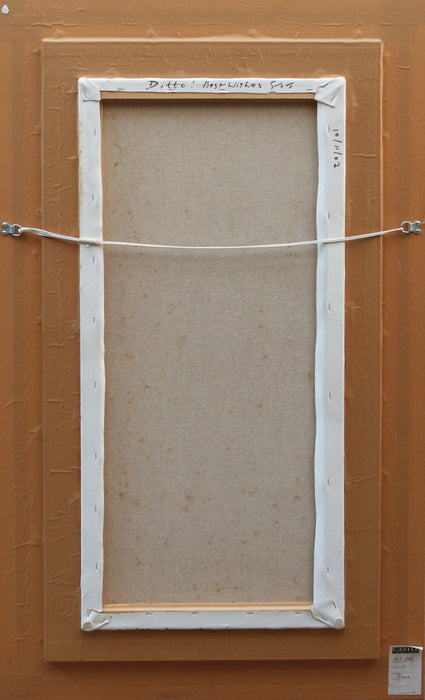 GOVINDER NAZRAN, 'HOLY DOG', BLACK, LARGE ORIGINAL OIL PAINTING, SIGNED