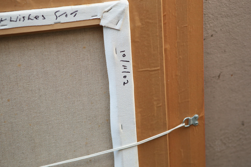 GOVINDER NAZRAN, 'HOLY DOG', BLACK, LARGE ORIGINAL OIL PAINTING, SIGNED