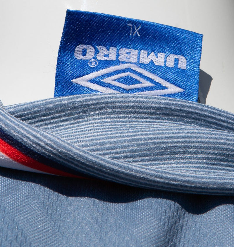 EURO 96 - ORIGINAL UMBRO 1996 ENGLAND FOOTBALL AWAY KIT SHIRT, SIZE XL