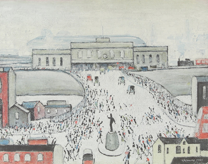 L.S. LAURENCE STEPHEN LOWRY, 'STATION APPROACH', SIGNED LIMITED EDITION PRINT, 262/850
