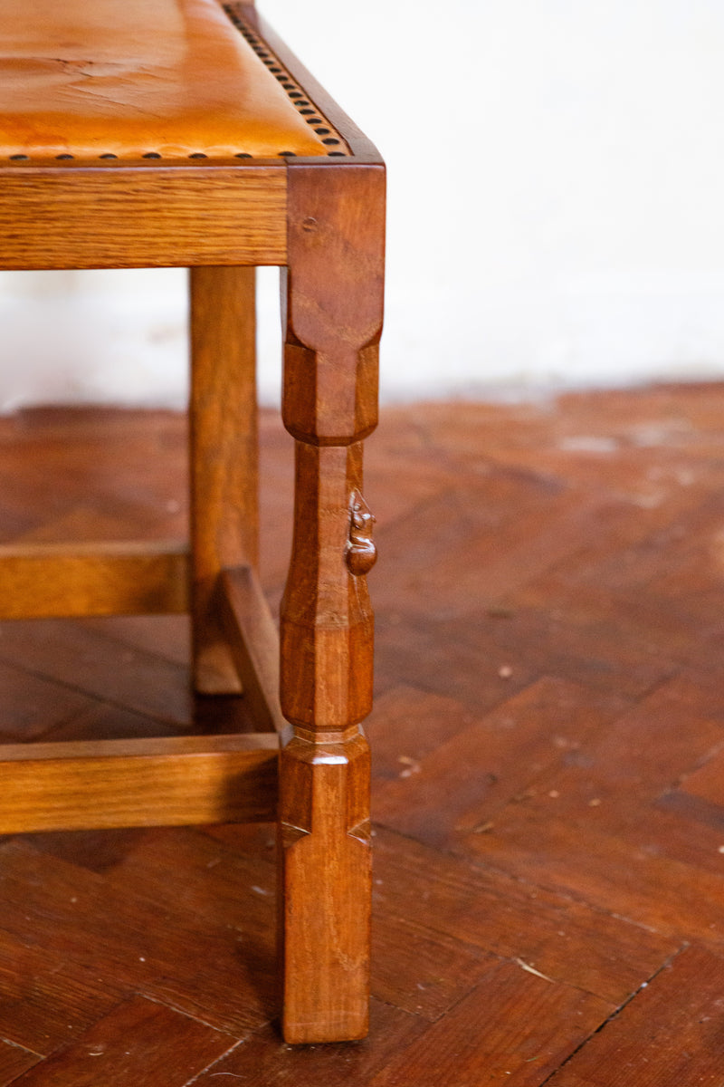 ROBERT 'MOUSEMAN' THOMPSON OF KILBURN - SOLID OAK 6FT DINING TABLE & CHAIRS SET