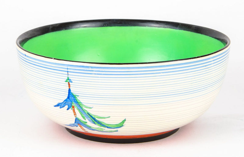 CLARICE CLIFF 'PINE GROVE' ART DECO WILKINSON BIZARRE TREES SERVING BOWL