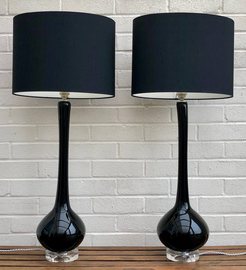 PAIR OF PORTA ROMANA 'GOURD' TABLE LAMPS