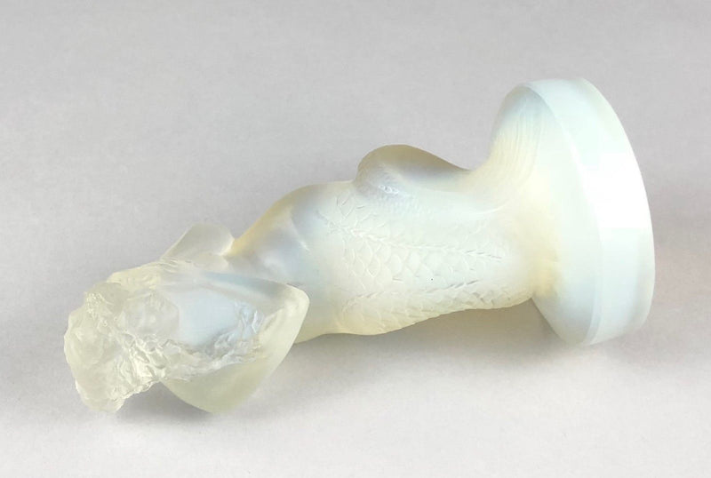 R LALIQUE 'NAIADE' LARGE MERMAID OPALESCENT BLUE GLASS CAR MASCOT FIGURE No. 832