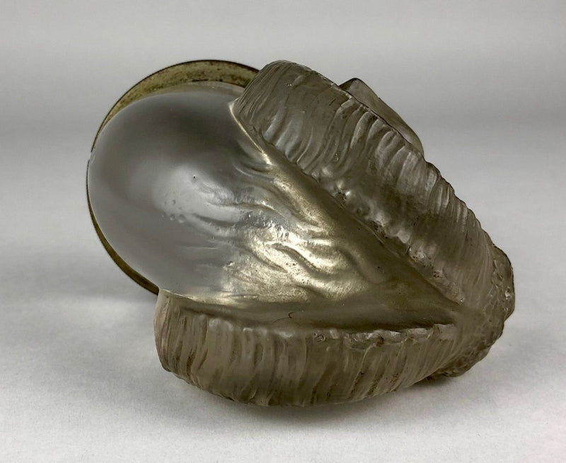 R LALIQUE 'TÊTE DE BELIER' RAMS HEAD CLEAR/FROSTED GLASS CAR MASCOT FIGURE 1136