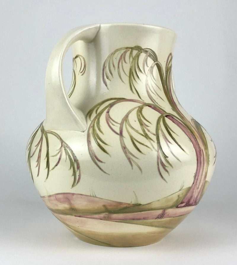 MOORCROFT POTTERY 'WEEPING WILLOW' 1930s TWIN-HANDLED BALUSTER VASE