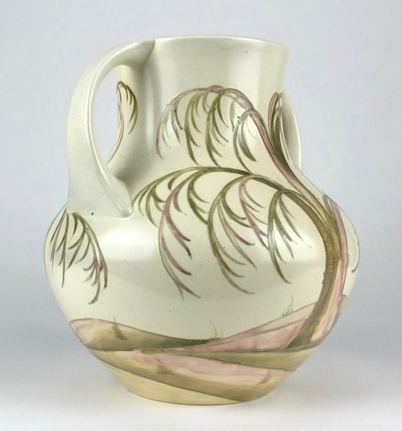 MOORCROFT POTTERY 'WEEPING WILLOW' 1930s TWIN-HANDLED BALUSTER VASE