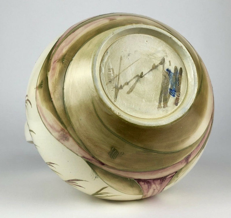 MOORCROFT POTTERY 'WEEPING WILLOW' 1930s TWIN-HANDLED BALUSTER VASE