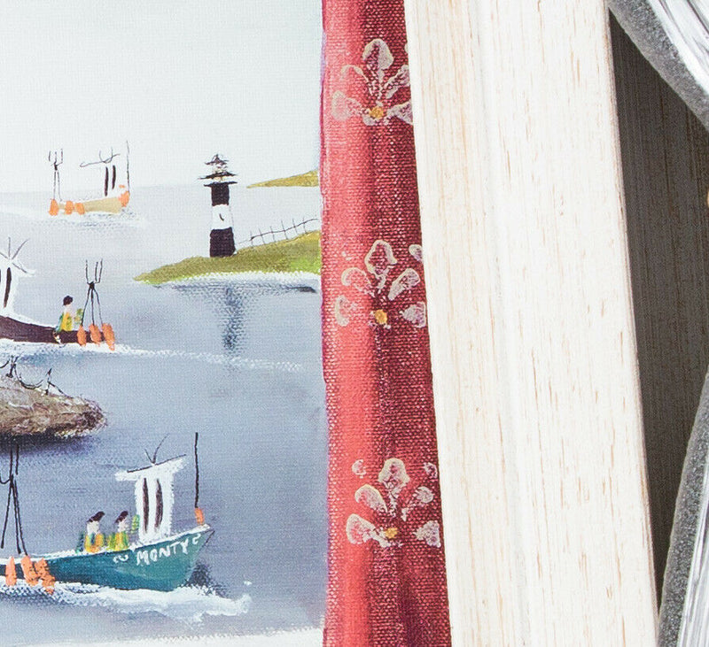 REBECCA LARDNER (BRITISH, b.1971) -HOME BIRDS- LIMITED EDITION GEESE SEA PRINT