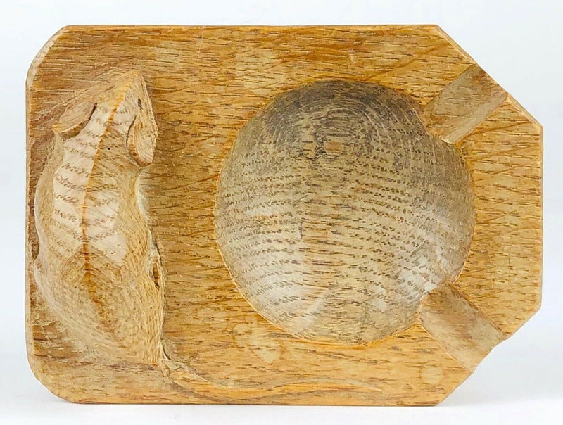 ROBERT 'MOUSEMAN' THOMPSON OF KILBURN - CARVED OAK ASH TRAY