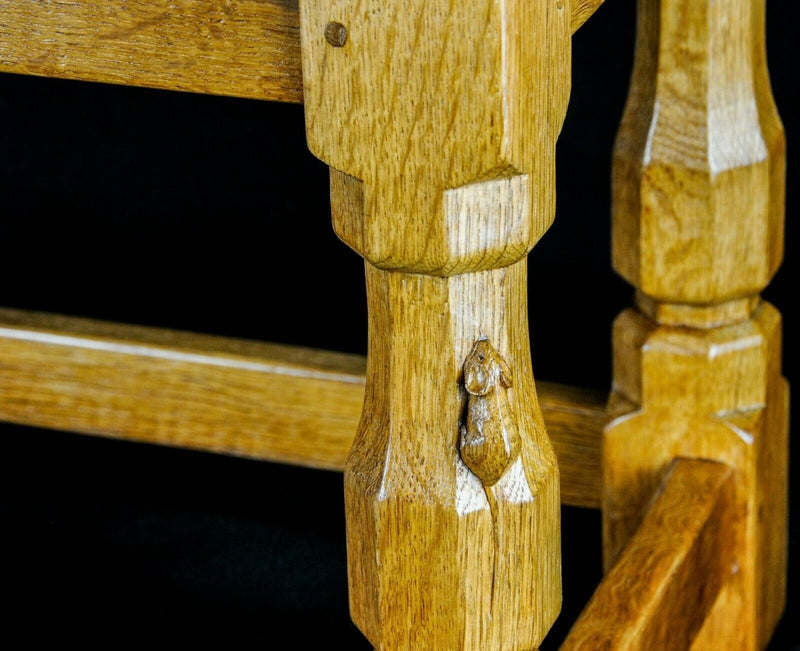ROBERT 'MOUSEMAN' THOMPSON OF KILBURN, CARVED OAK RECTANGULAR COFFEE TABLE