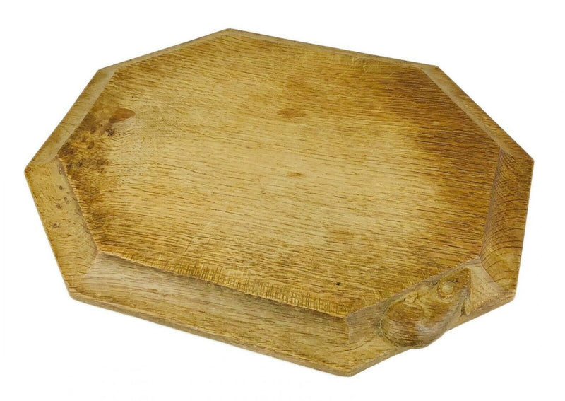 ROBERT 'MOUSEMAN' THOMPSON OF KILBURN - SOLID OAK OCTAGONAL BREAD CHEESE BOARD