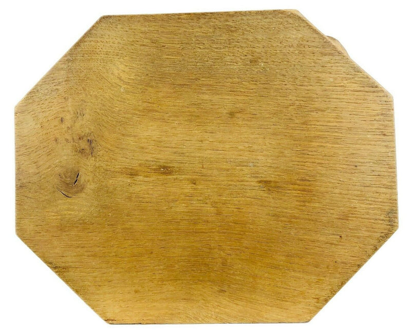 ROBERT 'MOUSEMAN' THOMPSON OF KILBURN - SOLID OAK OCTAGONAL BREAD CHEESE BOARD