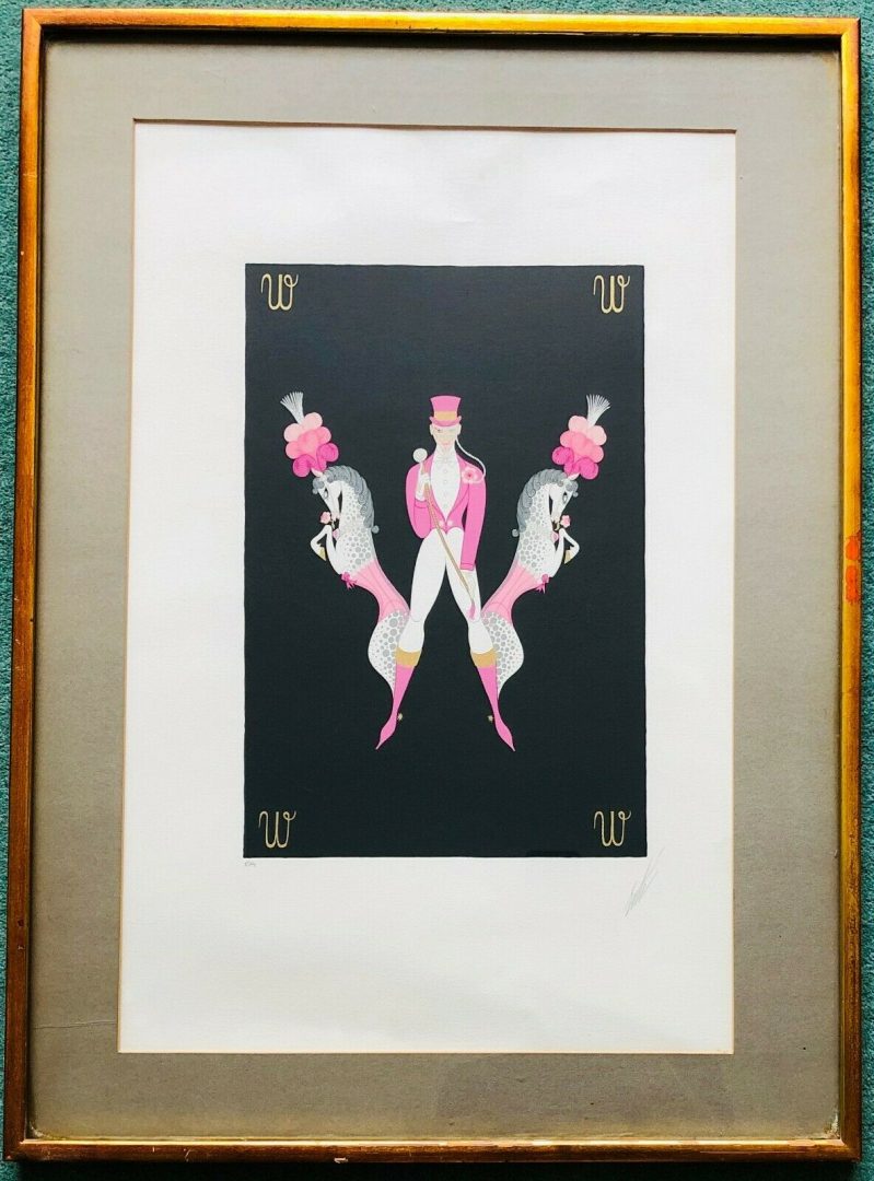 ROMAIN DE TIRTOFF ERTE 'LETTER W: RINGMASTER &amp; HORSES' SIGNED PRINT