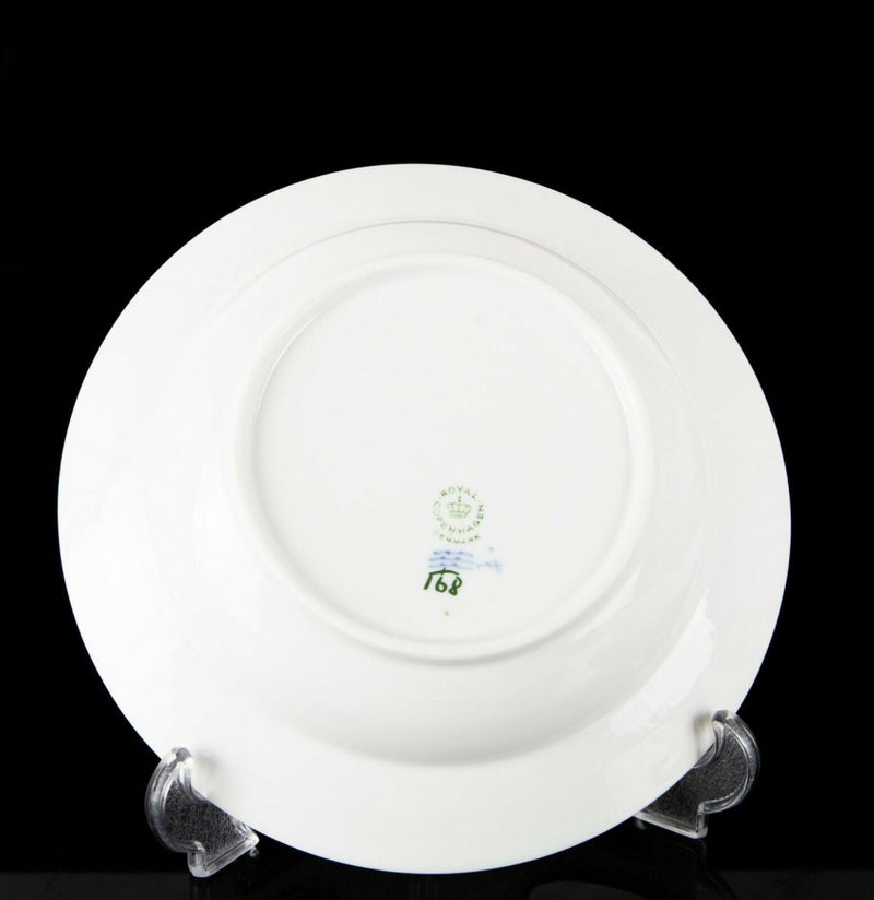 ROYAL COPENHAGEN BLUE/WHITE FLUTED RIMMED COUPE SOUP BOWL No. 168