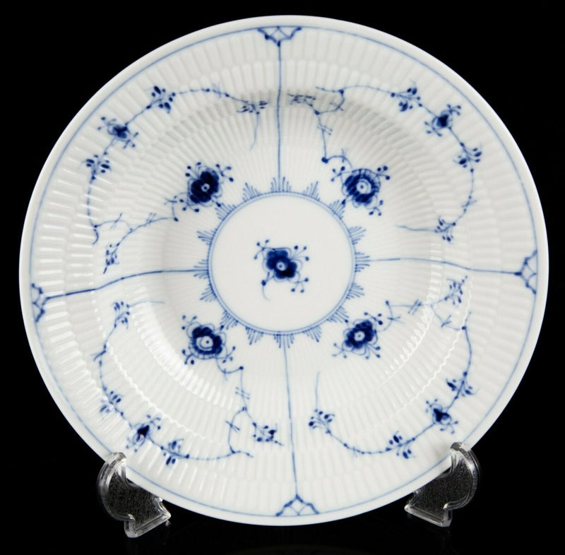 ROYAL COPENHAGEN BLUE/WHITE FLUTED RIMMED COUPE SOUP BOWL No. 168