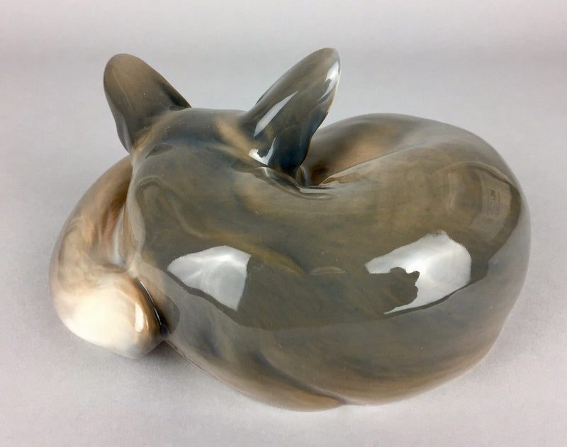 ROYAL COPENHAGEN 'CURLED FOX' LARGE FIGURE MODEL 438