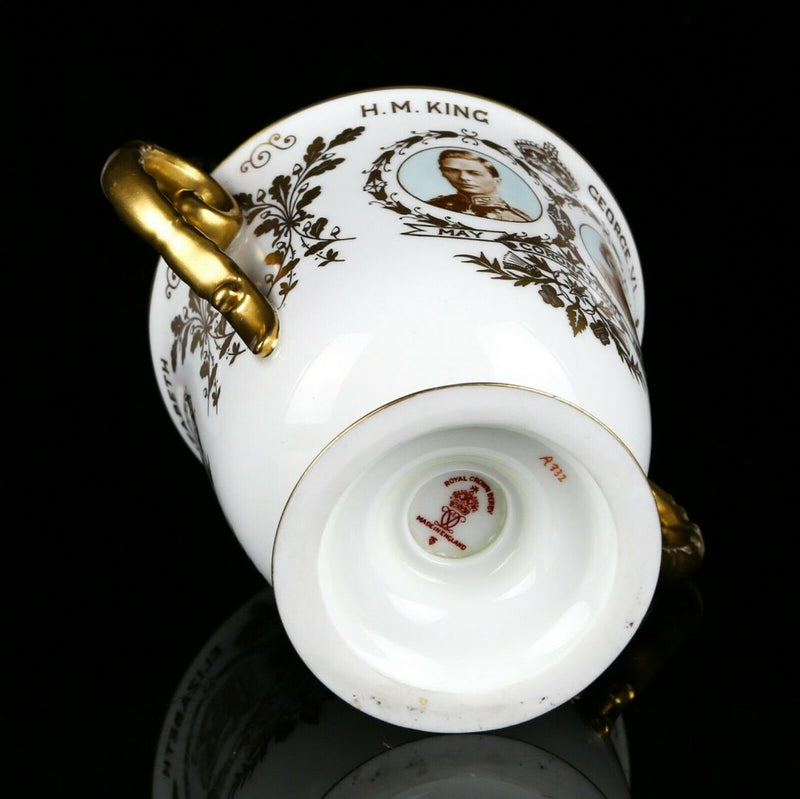ROYAL CROWN DERBY - 1937 KING GEORGE VI CORONATION COMMEMORATIVE LOVING CUP