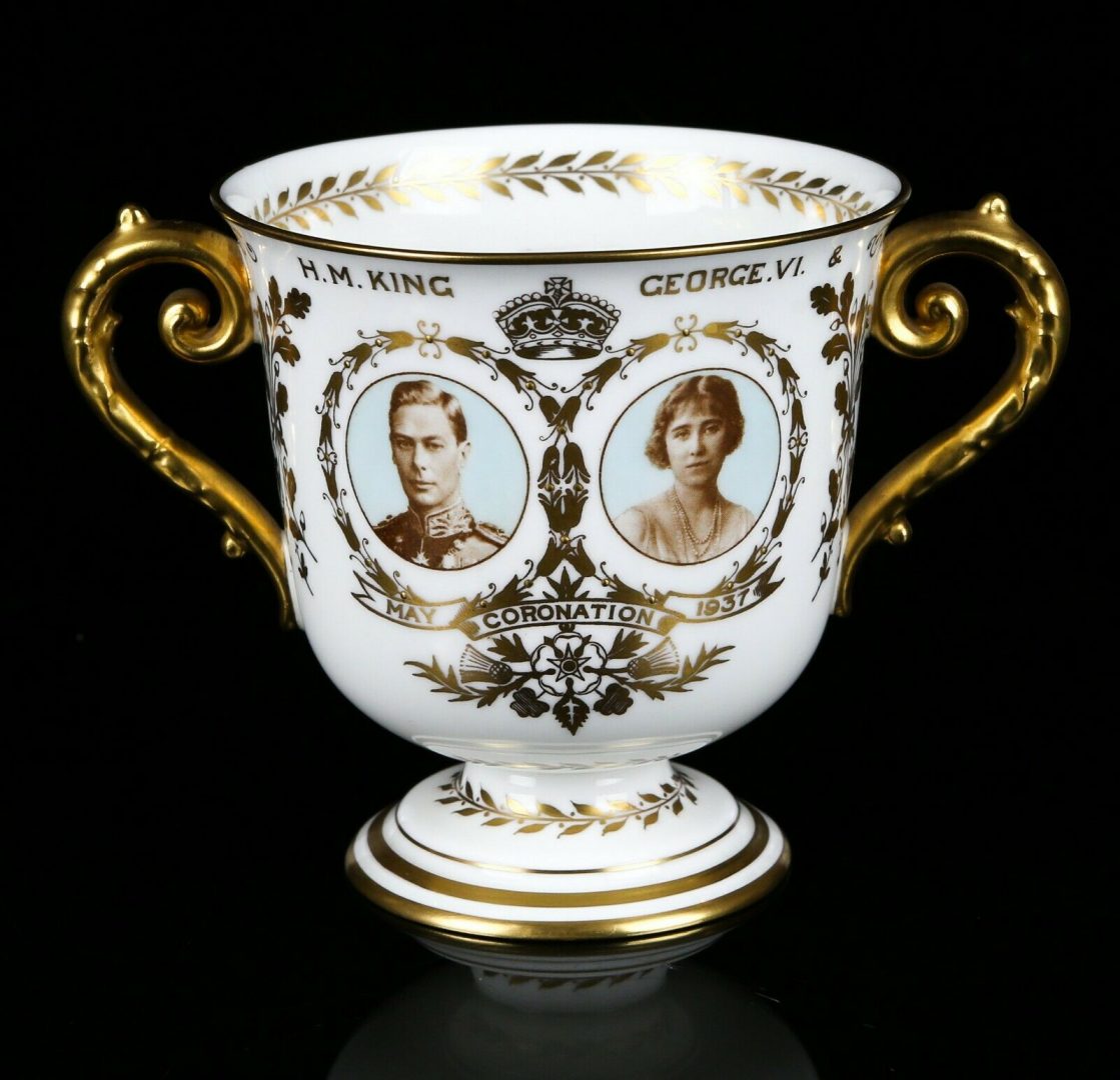 Royal Crown Derby - 1937 King George Vi Coronation Commemorative Loving Cup  — PM Antiques & Collectables