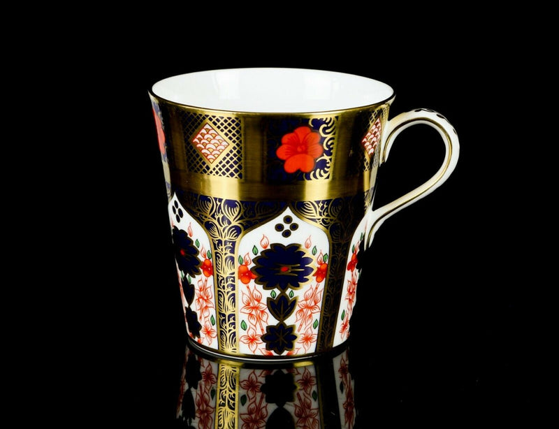 ROYAL CROWN DERBY - JAPANESE OLD IMARI 1128 GOLD BAND COFFEE TEA MUG CUP BEAKER
