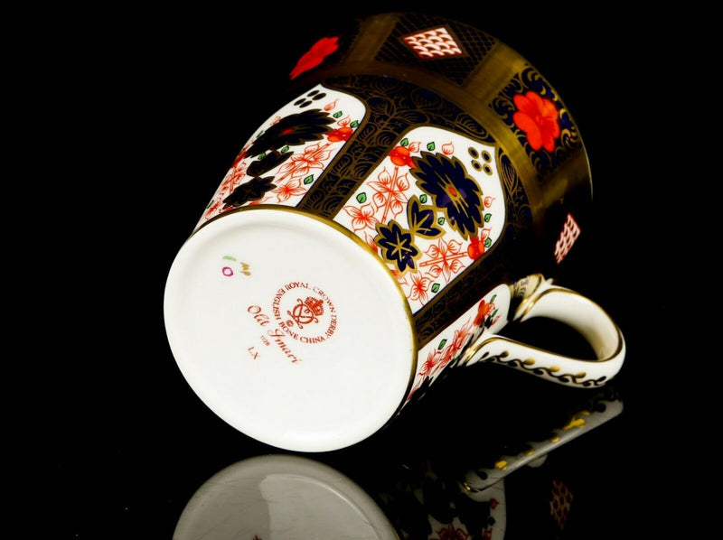 ROYAL CROWN DERBY - JAPANESE OLD IMARI 1128 GOLD BAND COFFEE TEA MUG CUP BEAKER
