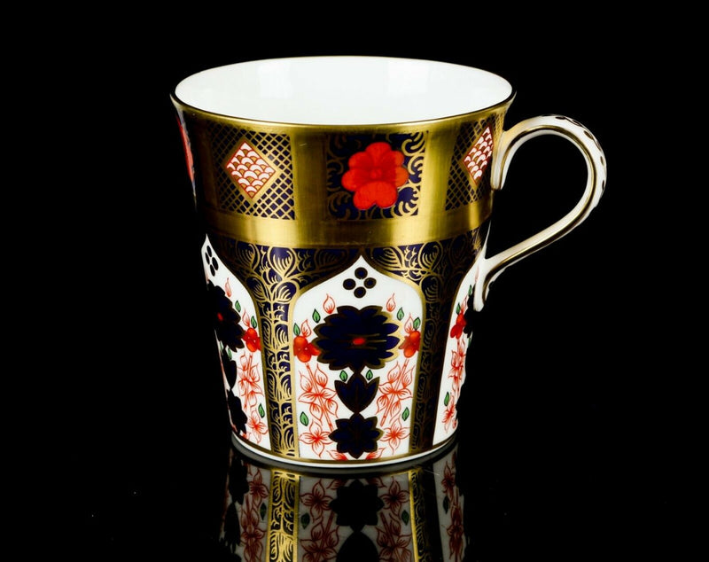 ROYAL CROWN DERBY - JAPANESE OLD IMARI 1128 GOLD BAND COFFEE TEA MUG CUP BEAKER
