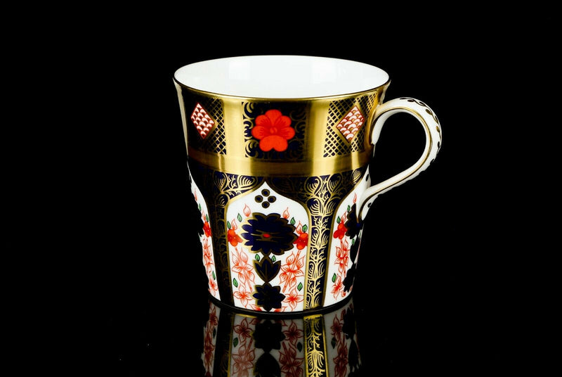 ROYAL CROWN DERBY - JAPANESE OLD IMARI 1128 GOLD BAND COFFEE TEA MUG CUP BEAKER