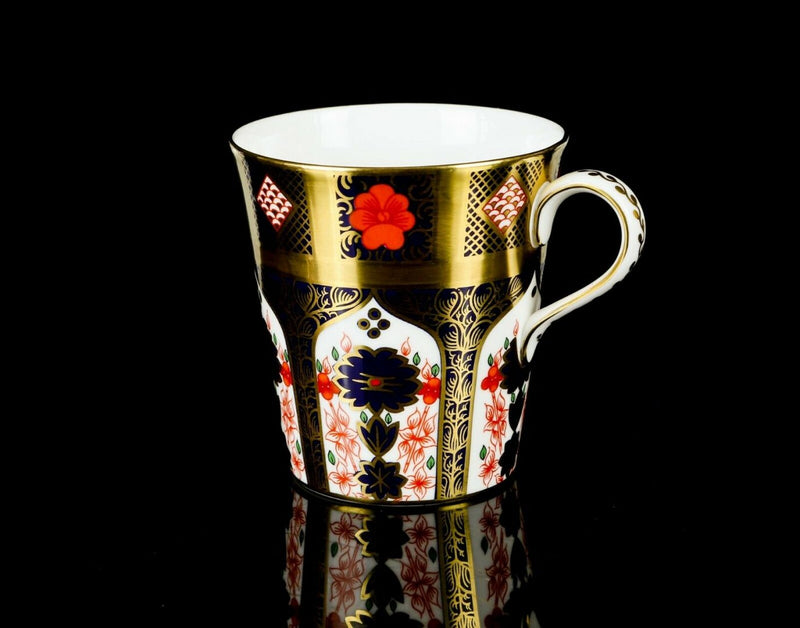 ROYAL CROWN DERBY - JAPANESE OLD IMARI 1128 GOLD BAND COFFEE TEA MUG CUP BEAKER