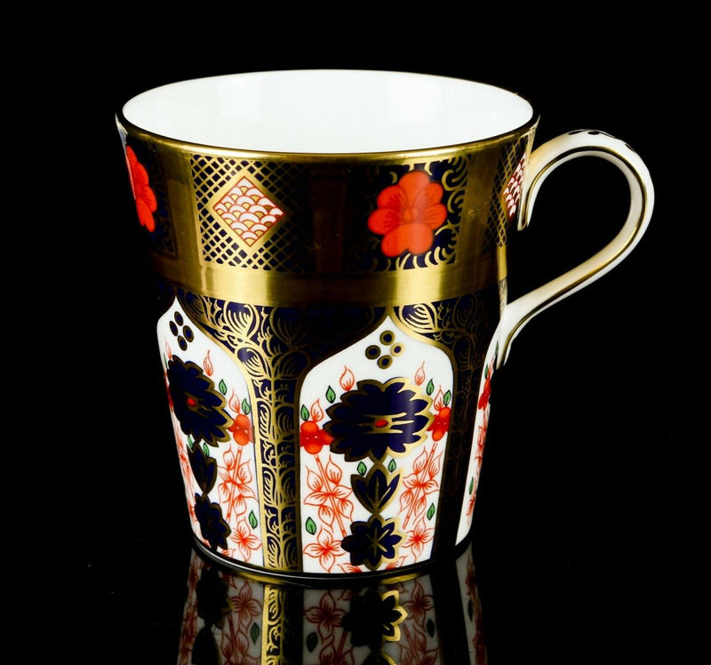 ROYAL CROWN DERBY - JAPANESE OLD IMARI 1128 GOLD BAND COFFEE TEA MUG CUP BEAKER