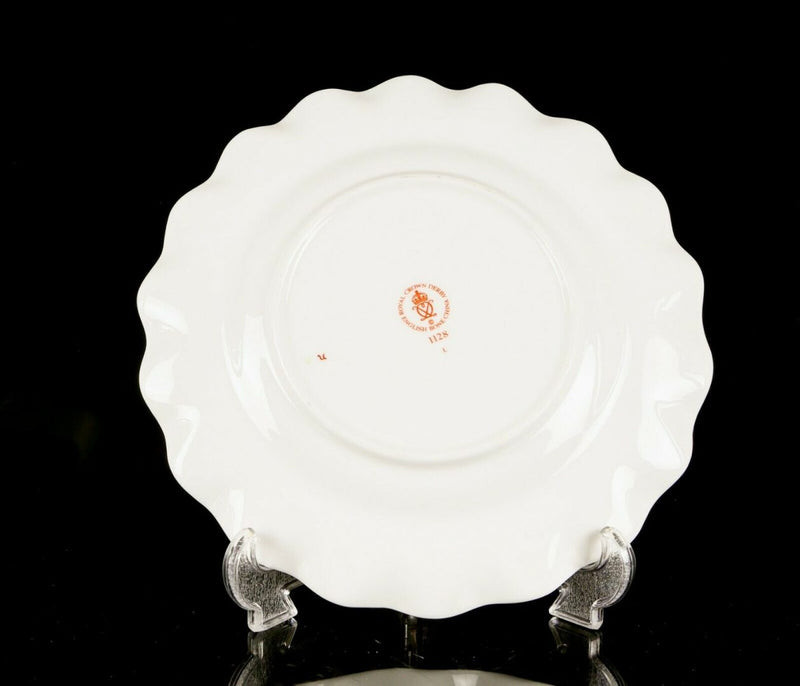 ROYAL CROWN DERBY - JAPANESE OLD IMARI 1128 GOLD FLUTED DESSERT PLATE
