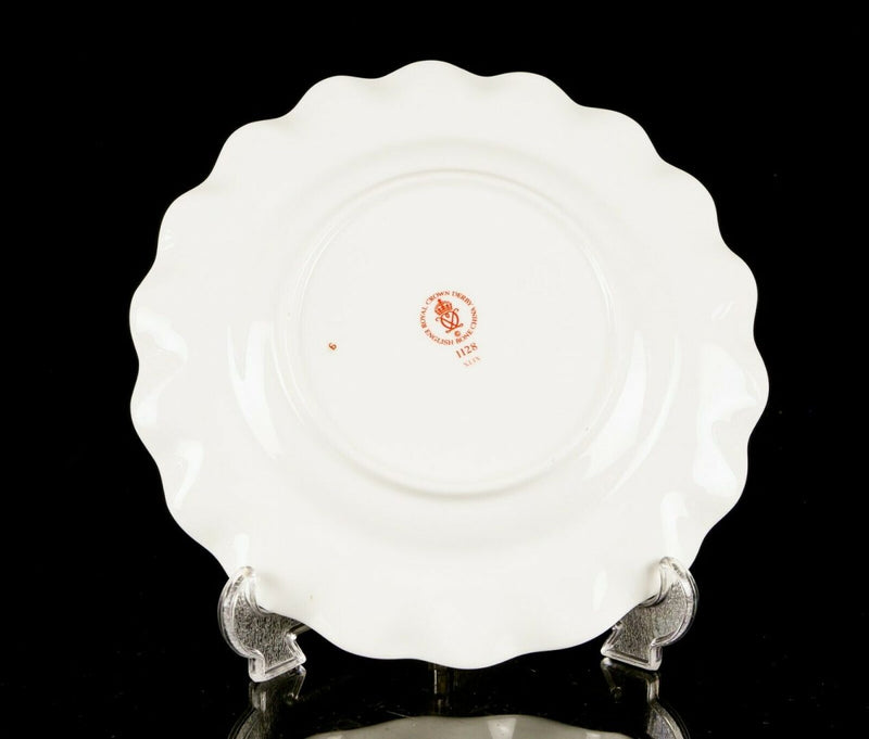 ROYAL CROWN DERBY - JAPANESE OLD IMARI 1128 GOLD FLUTED DESSERT PLATE