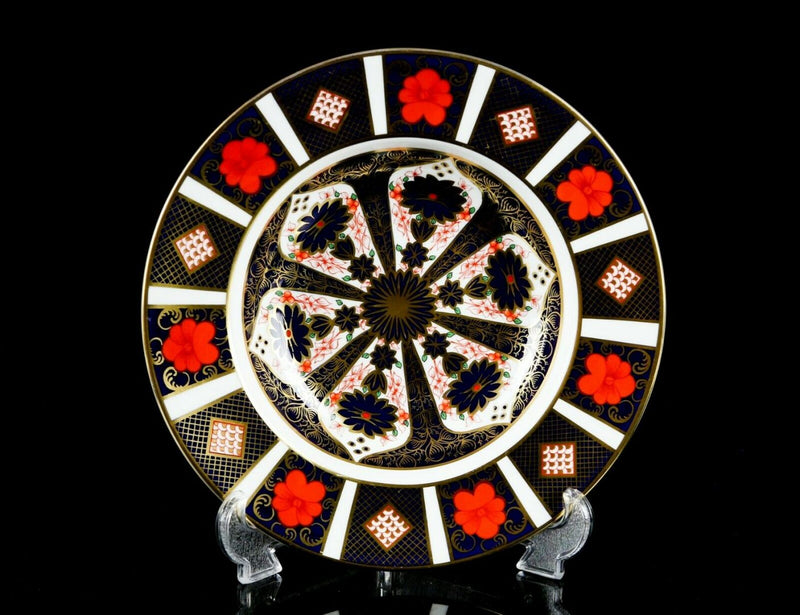 ROYAL CROWN DERBY - JAPANESE OLD IMARI 1128 GOLD RIMMED SOUP BOWL
