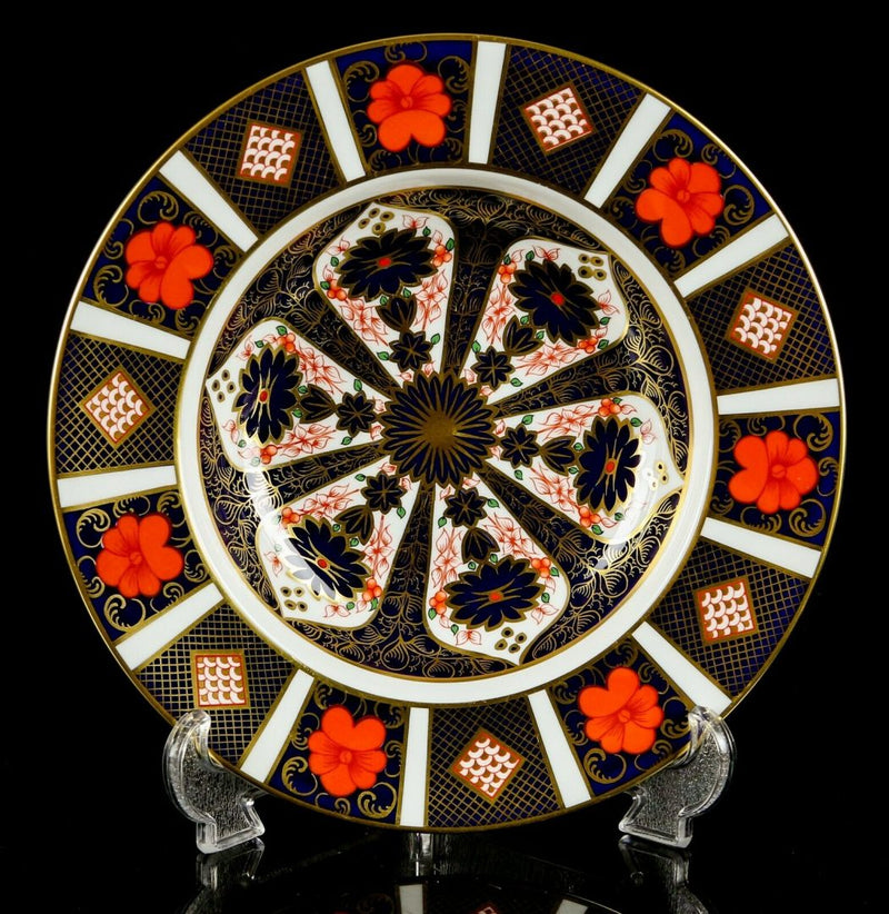 ROYAL CROWN DERBY - JAPANESE OLD IMARI 1128 GOLD RIMMED SOUP BOWL