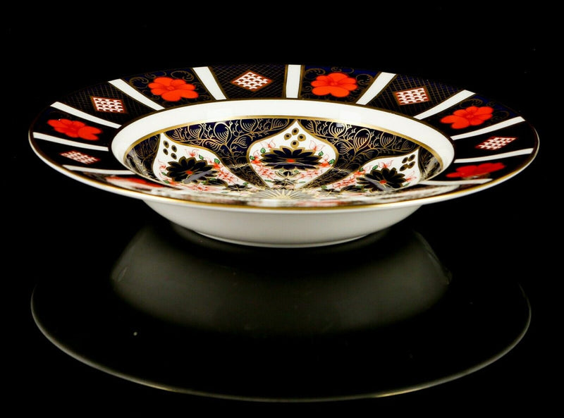 ROYAL CROWN DERBY - JAPANESE OLD IMARI 1128 GOLD RIMMED SOUP BOWL