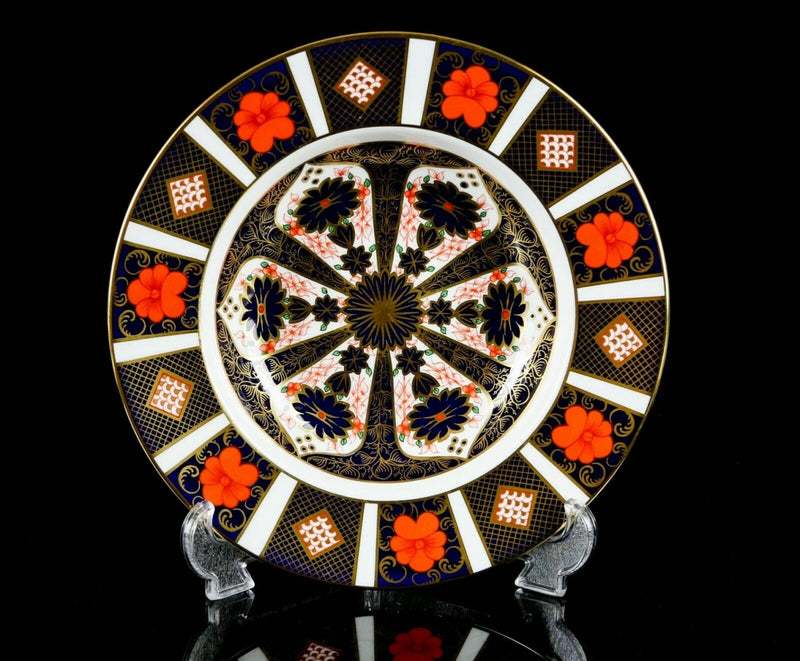 ROYAL CROWN DERBY - JAPANESE OLD IMARI 1128 GOLD RIMMED SOUP BOWL
