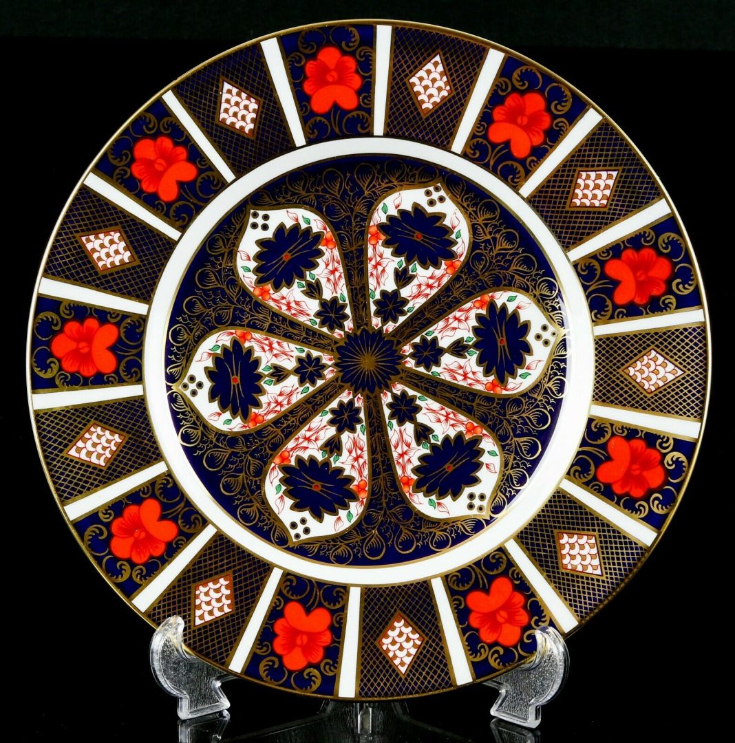  Crown Derby プレート 1128 Royal Crown Derby - Japanese Old Imari 1128 Gold Band Dinner Plate