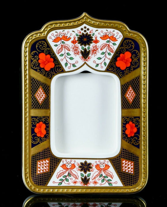 ROYAL CROWN DERBY - JAPANESE OLD IMARI 1128 SOLID GOLD BAND PICTURE FRAME