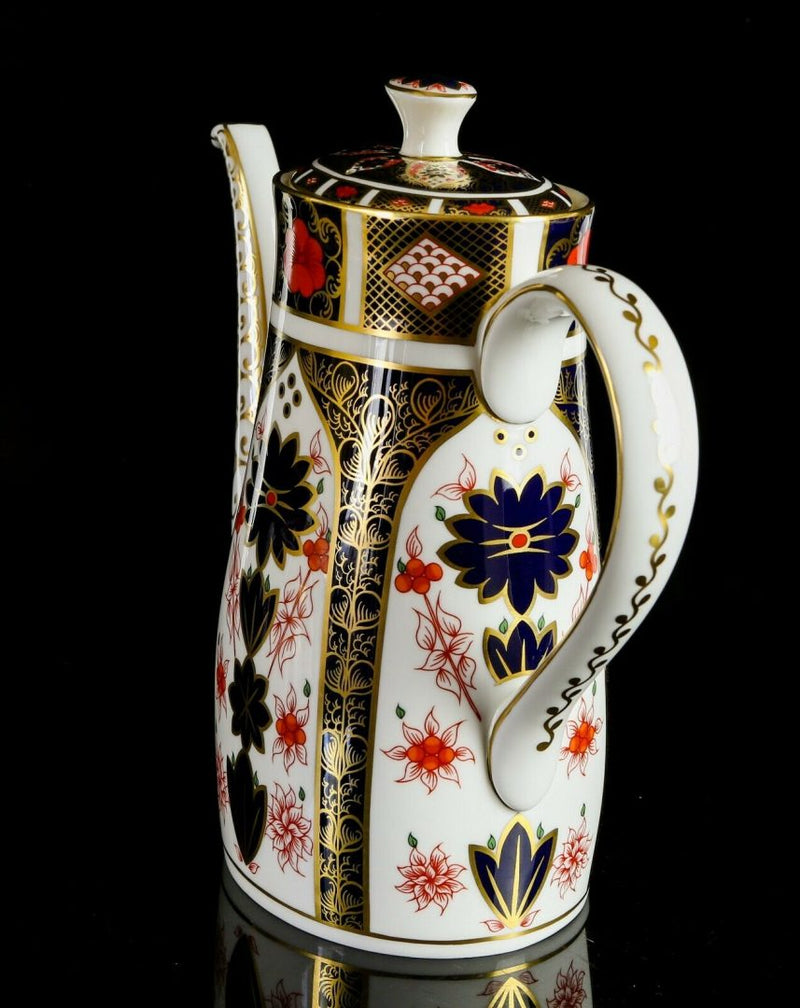 ROYAL CROWN DERBY - LARGE JAPANESE OLD IMARI 1128 COFFEE POT