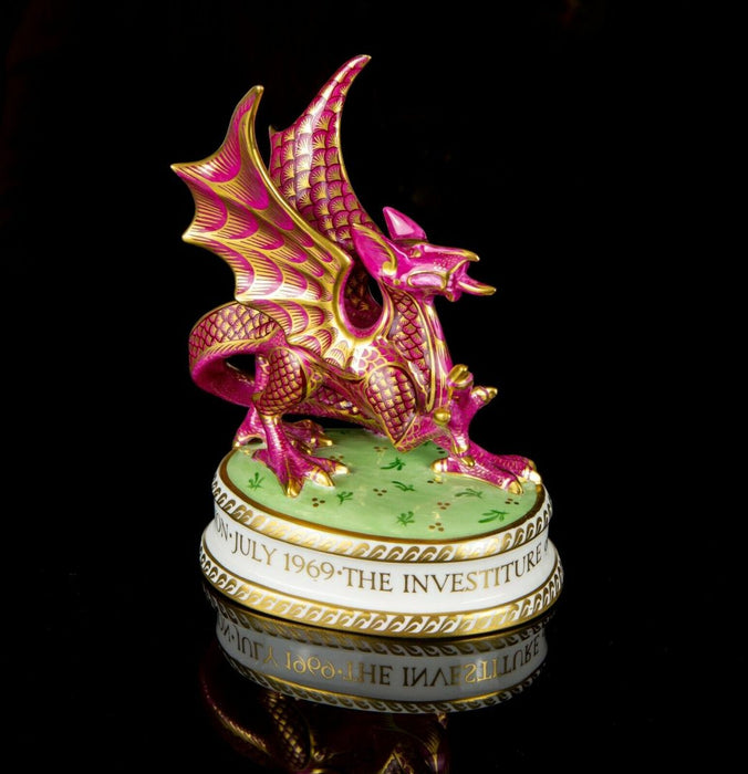 ROYAL CROWN DERBY -WELSH DRAGON- LIMITED EDITION INVESTITURE PAPERWEIGHT FIGURE, BOXED