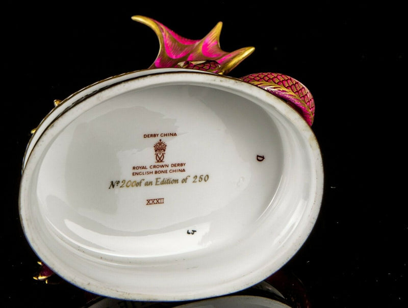 ROYAL CROWN DERBY -WELSH DRAGON- LIMITED EDITION INVESTITURE PAPERWEIGHT FIGURE, BOXED