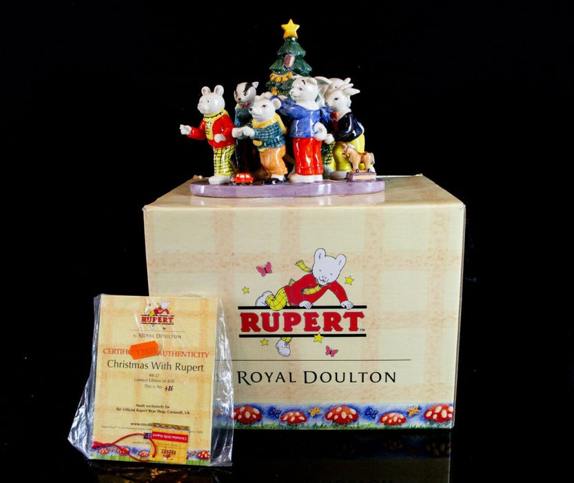 ROYAL DOULTON -CHRISTMAS WITH RUPERT- LIMITED EDITION FIGURE MODEL RB27, BOXED