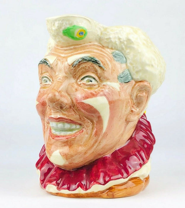 ROYAL DOULTON -CLOWN- LARGE STYLE 1 CHARACTER TOBY JUG FIGURE D6322 WHITE HAIR
