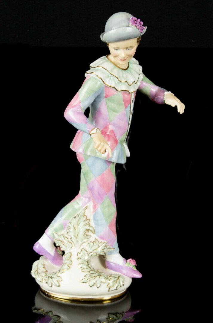 ROYAL DOULTON -HARLEQUIN- LARGE LIMITED EDITION CHARACTER FIGURE HN4058 &amp; COA