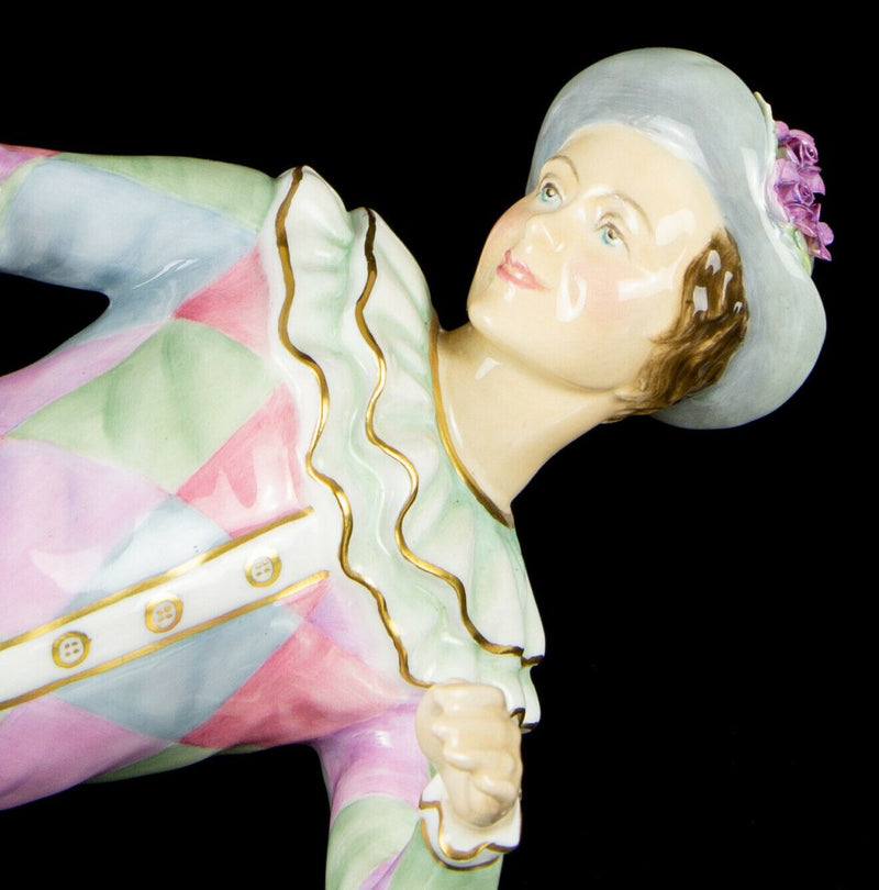 ROYAL DOULTON -HARLEQUIN- LARGE LIMITED EDITION CHARACTER FIGURE HN4058 &amp; COA