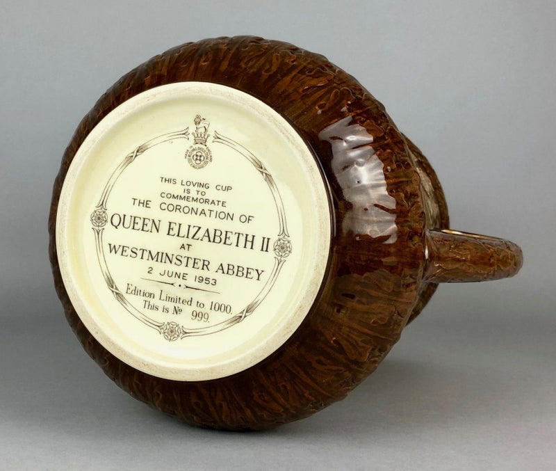 ROYAL DOULTON - QUEEN ELIZABETH II CORONATION, 1953, ERII LOVING CUP JUG VASE