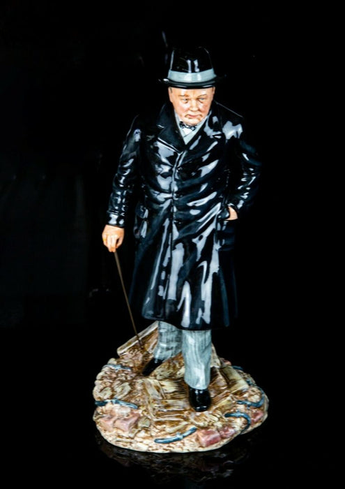 ROYAL DOULTON -WINSTON S CHURCHILL- LIMITED EDITION FIGURE HN3433 &amp; COA